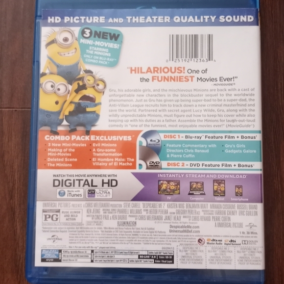 DESPICABLE ME 2 on BLU-RAY + DVD + DIGITAL HD - Picture 2 of 2
